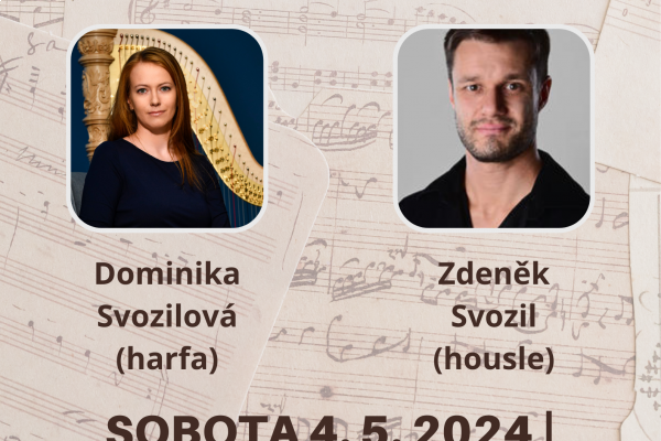 KPH: Dominika Svozilová (harfa) a Zdeněk Svozil (housle)