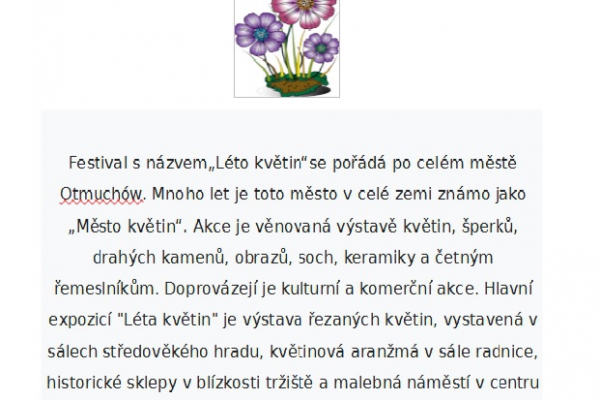 Zájezd do Otmuchova na festival Léto květin