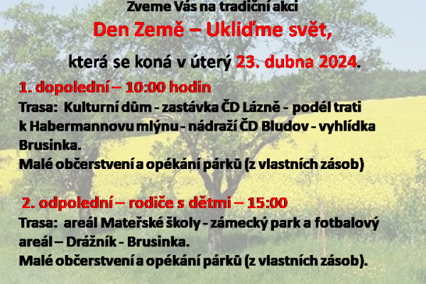 Den Země – ukliďme svět 