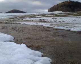 2012-02-29 - Tání sněhu v Bludově