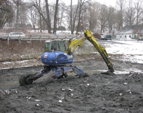 2013-02-11 - Zahájení čištění rybníku