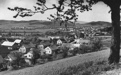 Pohled na Bludov v druhé polovině 20. let minulého století.