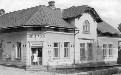 Pekařství pana Adama na horním konci roku 1935