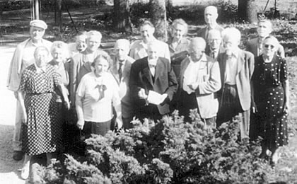 Setkánní učitelů v důchodě u příležitosti 95ti let od narození Rudolfa Kordase dne 11.6.1968.