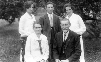 Rodina Rudolfa Kordase roku 1928.