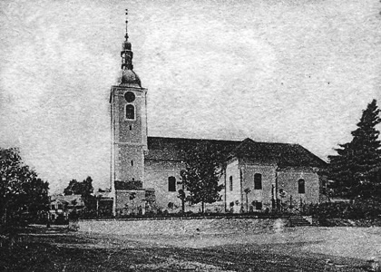 Bludovský kostel na začátku 20. století. 