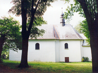 Fotografie Kostela Božího Těla z roku 1997. 