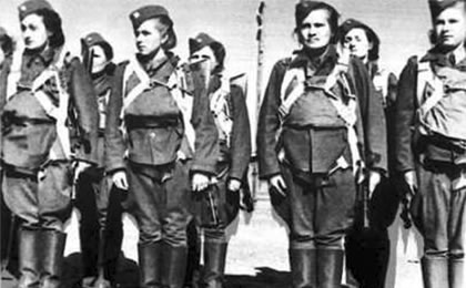 Russia, Yefremov,  January- April 1944; Woman - soldiers of 2nd Czechoslovak Paradesant Brigade.