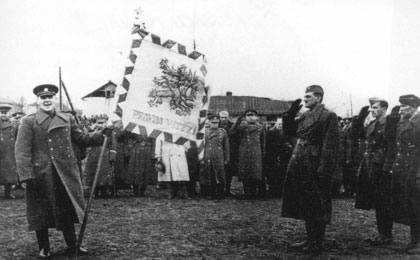 Russia, Yefremov on  April 22, 1944; after the Concluding Military Exercise of 2nd Czechoslovak Paradesant Brigade.