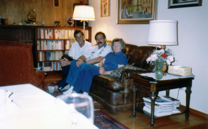 California, Monterey, September 1991 From right; Karel´s wife Eva Hlasny, Karel´s nephew Dr Josef Hlasny from Bludov, and Karel´s son Tom Hlasny