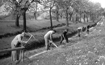 Úprava příjezdové cesty v roce 1975 (2)